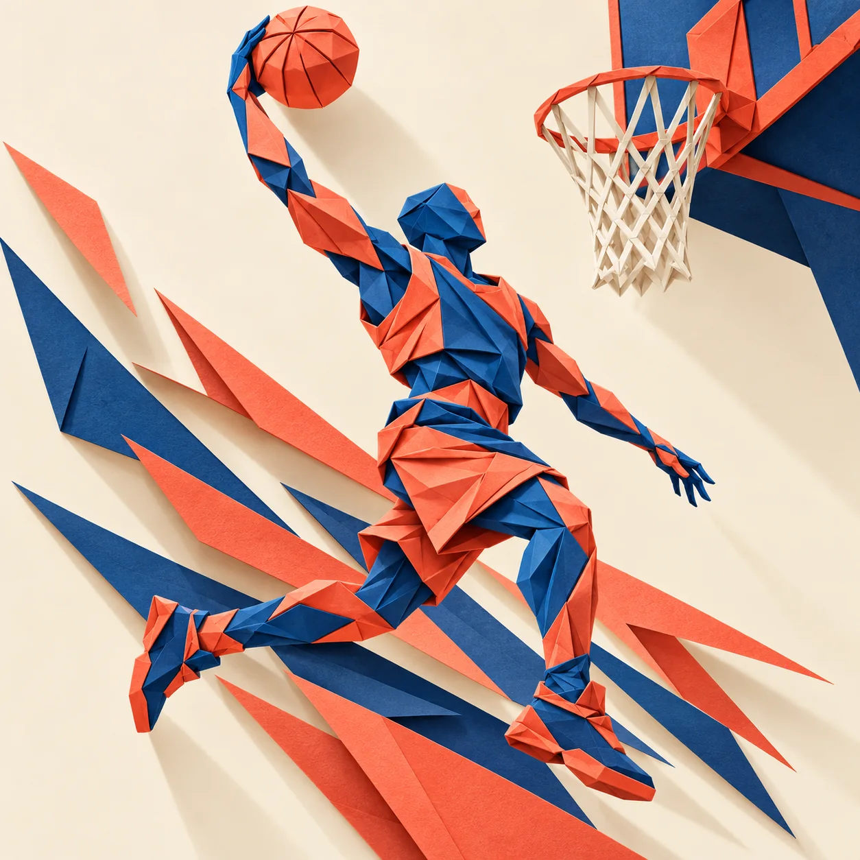 Paper Dunk · Basketball · Original artwork