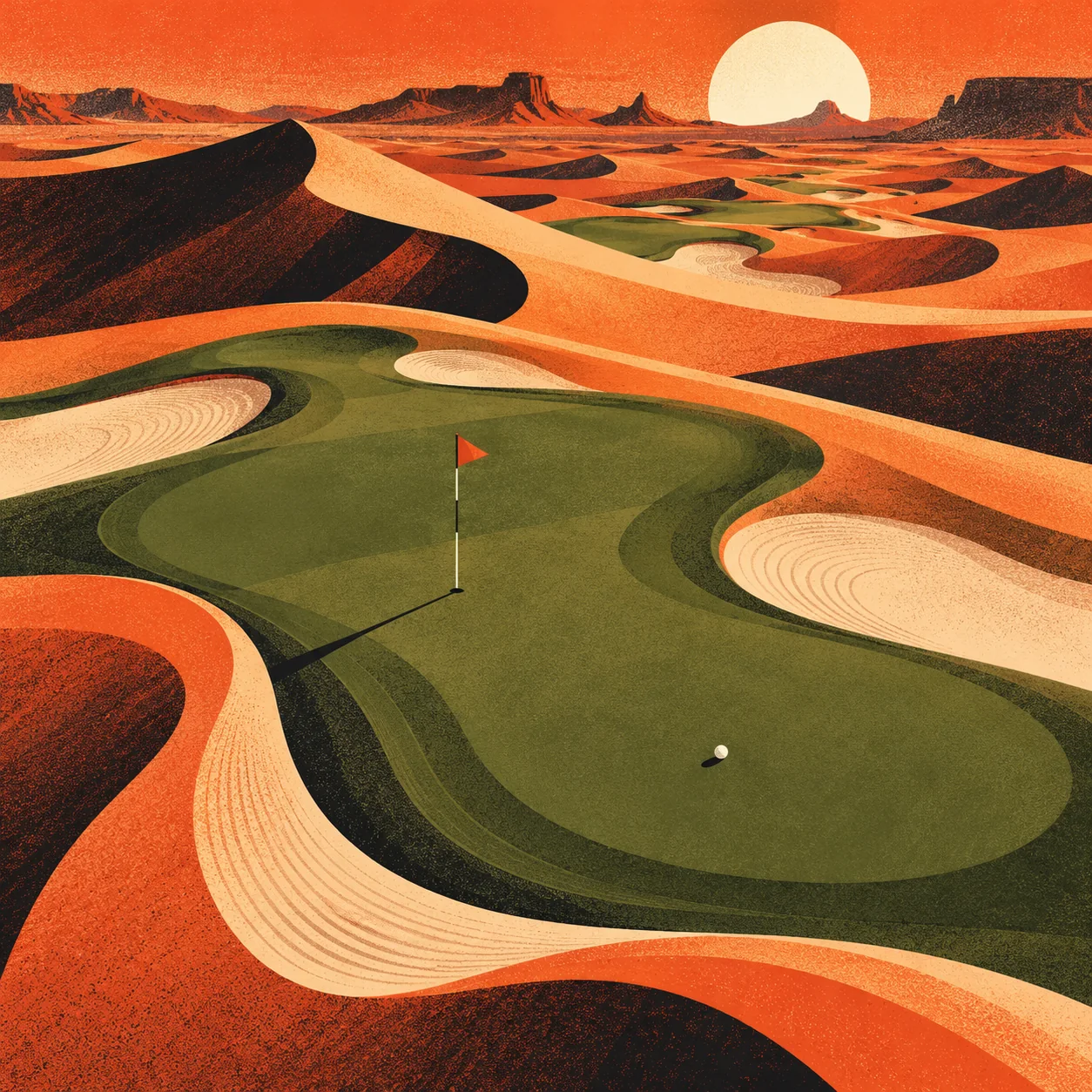 Dune Contours · Golf · Original artwork